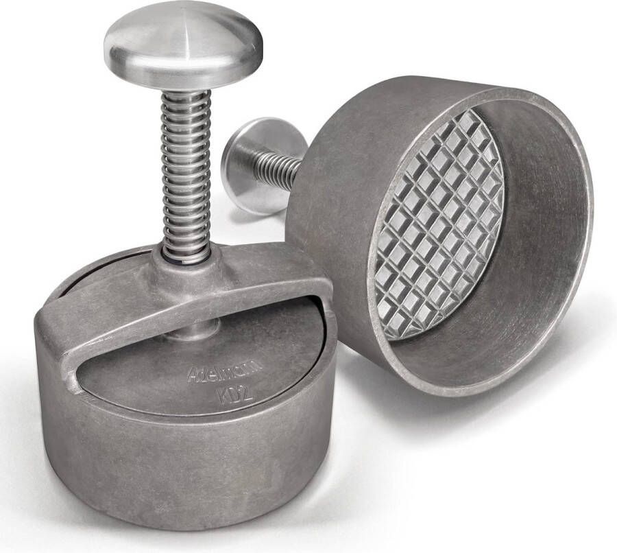 Professionele burgerpers hamburgerpers diameter 100 mm uit aluminium anti-aanbaklaag pers van gegoten aluminium voor perfecte hamburgers pattie maker