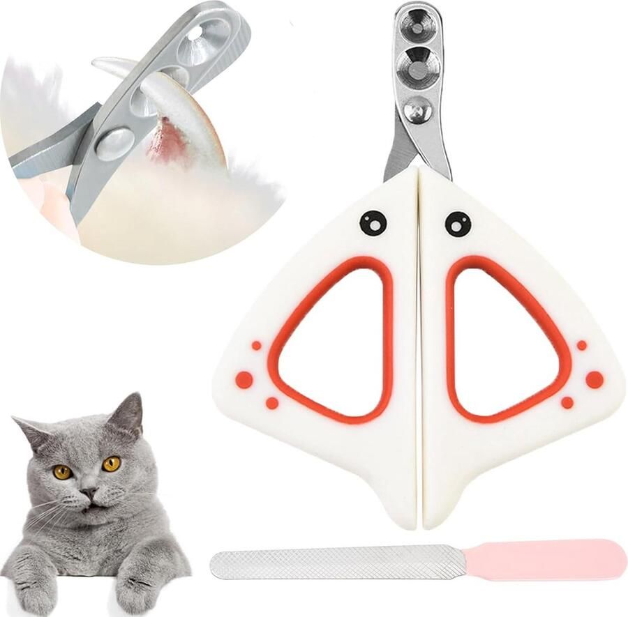 Professionele Dieren Nagelschaar met Dubbele Veiligheidsgaten voor Katten en Kleine Honden