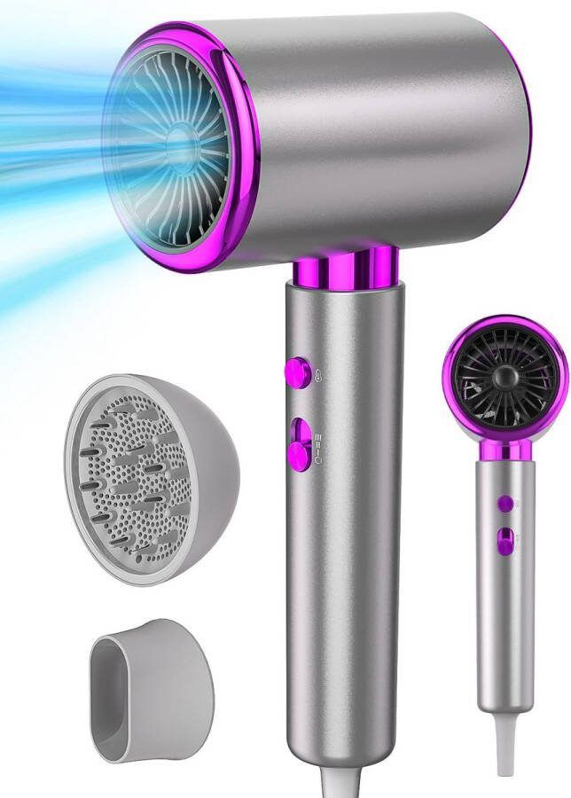 Professionele Föhn 2 Opzetstukken & 3 Snelheden & 2 Warmtestanden Ionische Haardroger Groot Luchtvolume 2400W