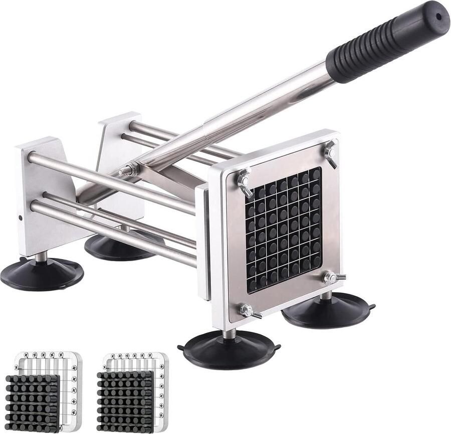 Professionele Franse Fry Cutter Roestvrij Staal Aardappel Chipper Met 2 Bladen Wortel Komkommer Vegatable Snijder Frietsnijder