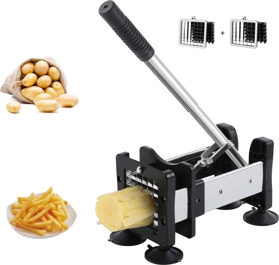 Professionele Frietsnijder Roestvrij Staal 1 2 inch 3 8 inch Antisliptechnologie Accessoires Friteuse Frietsnijder
