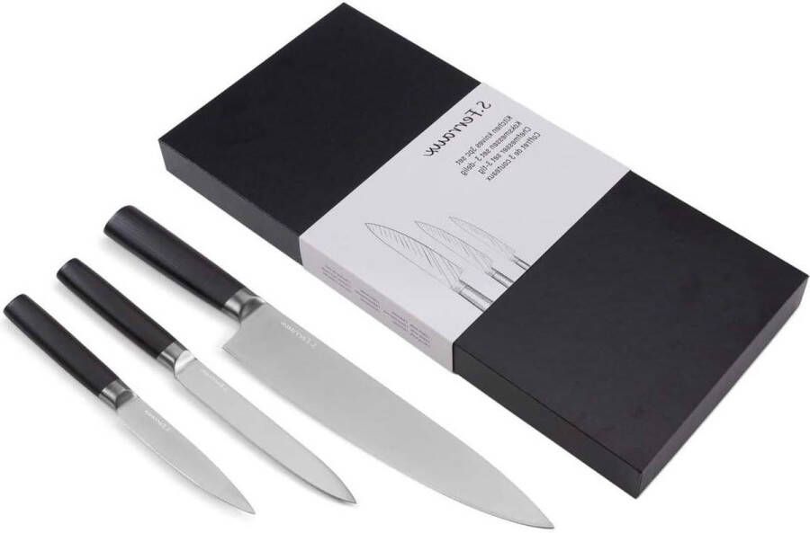 Professionele koksmessenset 20cm roestvrijstalen Japans keukenmes Vleesmes Kantoormes Houten handvat Gesmeed uit één stuk