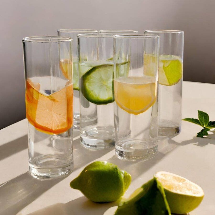 Professionele Longdrinkglazen 6 Stuks 230 ml 23 cl -Long Drink Glazen Set Hoogwaardige Kwaliteit Limonade Glazen Cocktail Glazen Water Glazen