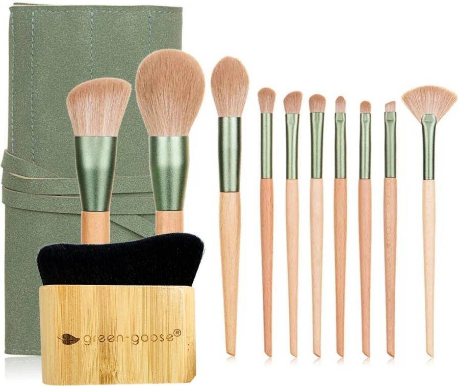 Borvat Professionele Make-up Kwasten Poederkwast Penseel kwast Oogschaduw kwast bronzer kwast Foundation kwast contouren make-up borstels 13-delig BRONZEN