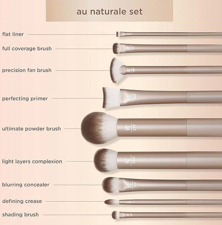 Professionele make-up-kwastenset eersteklas synthetische kwasten voor poeder vloeibare crème gezicht oogschaduw cosmetische kwast 9