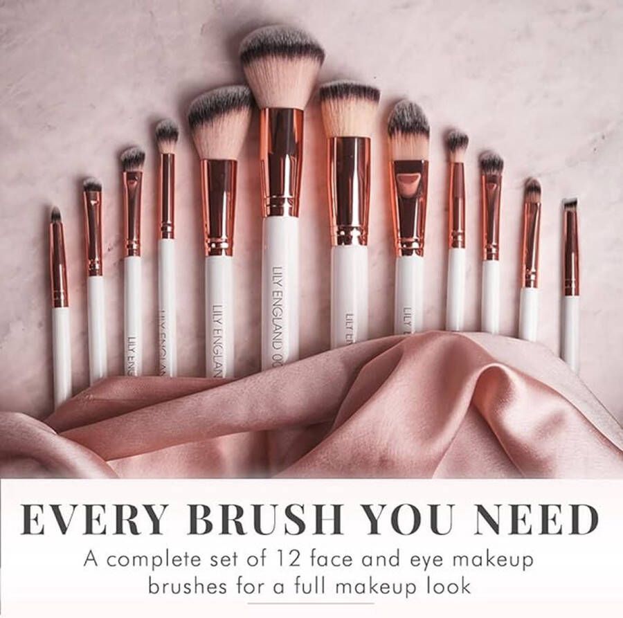 Professionele make-up-kwastenset eersteklas synthetische kwasten voor poeder vloeibare crème gezicht oogschaduw cosmetische kwast 12