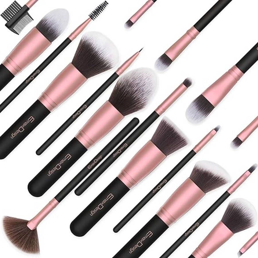 Professionele make-up-kwastenset eersteklas synthetische kwasten voor poeder vloeibare crème gezicht oogschaduw cosmetische kwast 18