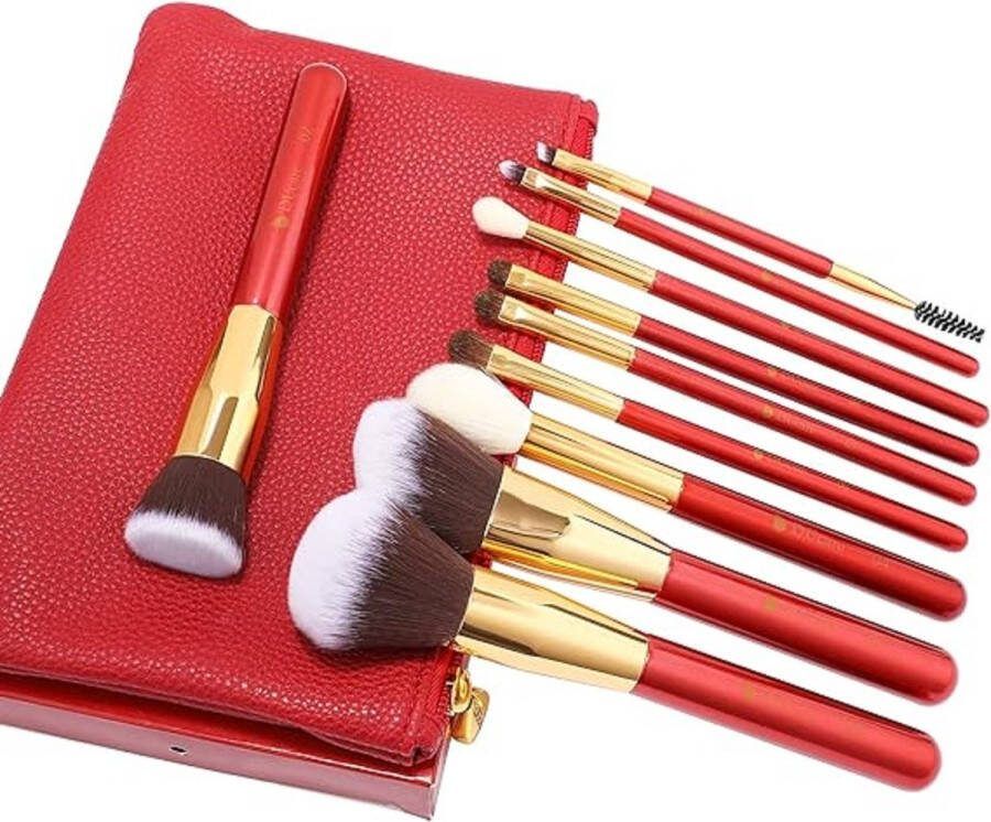 Professionele make-up-kwastenset eersteklas synthetische kwasten voor poeder vloeibare crème gezicht oogschaduw cosmetische kwast 10