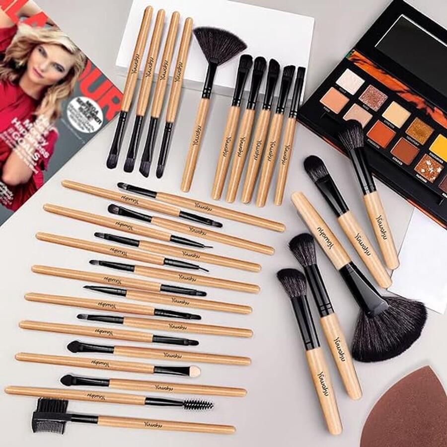 Professionele make-up-kwastenset eersteklas synthetische kwasten voor poeder vloeibare crème gezicht oogschaduw cosmetische kwast 32