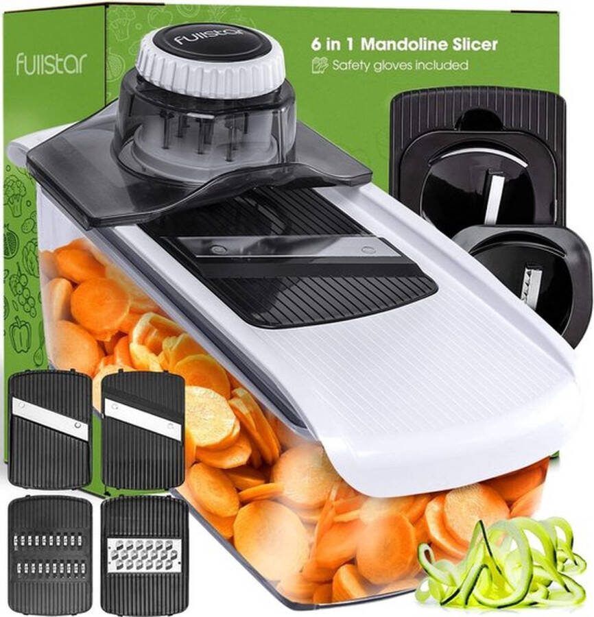 Professionele Mandoline Snijder 6-in-1 Plantaardige Snijmachine Spiraalsnijder Handmatige Keuken Snijmachine Aardappelsnijmachine Kaasrasp Voedsel Snijmachine