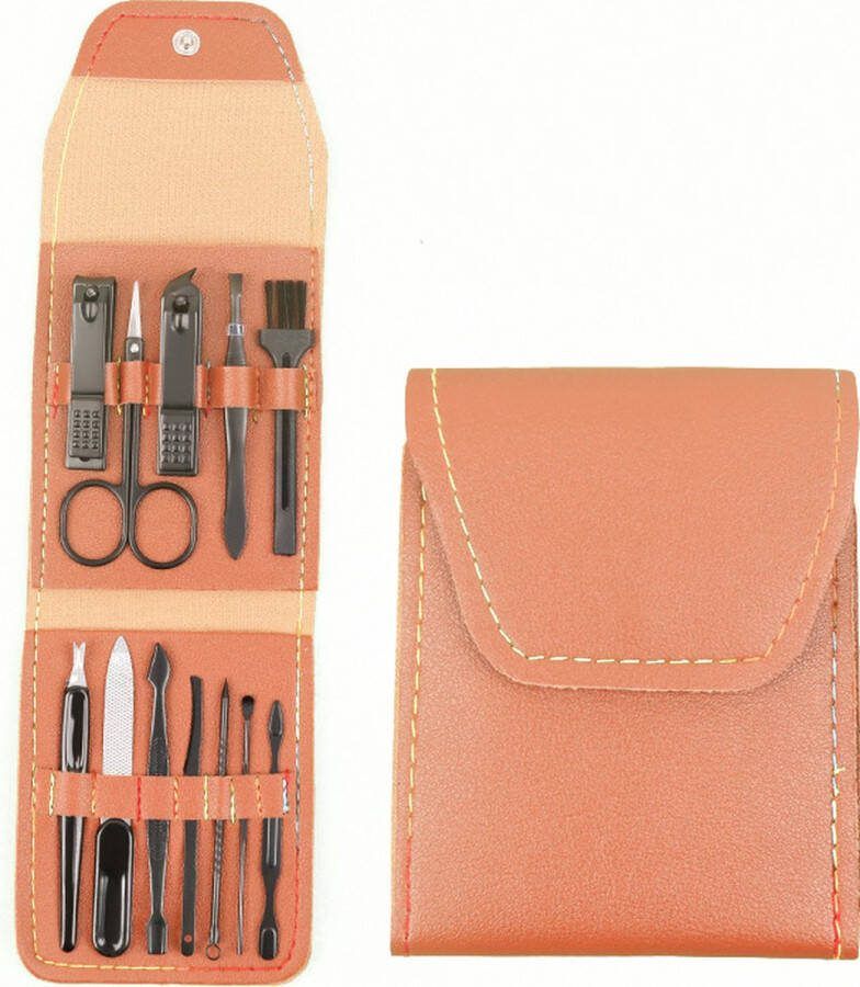 Professionele Manicureset 12-delig Nagelset met Nagelvijl & Nagelknipper behandeling nagels en huid Pedicureset Nagelset met Nagelschaartje & Huidverzorging