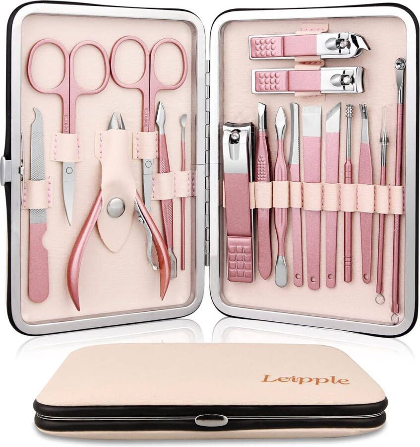 Professionele Manicureset Manicure Set Professionele Pedicure Kit Nagelverzorging Gereedschap 18 Pieces
