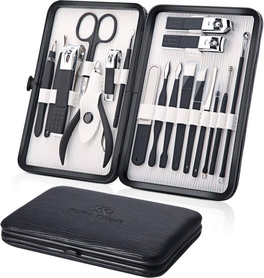 Professionele Manicureset Manicure Set Professionele Pedicure Kit Nagelverzorging Gereedschap 18pcs
