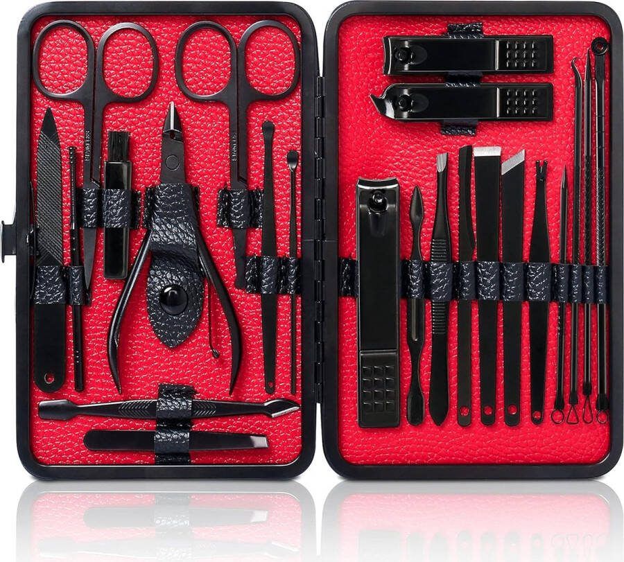 Professionele Manicureset Manicure Set Professionele Pedicure Kit Nagelverzorging Gereedschap 23-piece