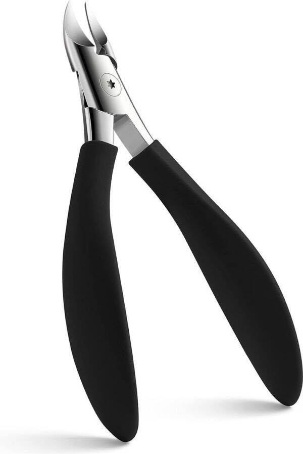 Professionele nageltang nagelschaar voor dikke en diepe ingegroeide teennagels nagelknipper van roestvrij staal voor sterke teennagels en vingernagels antislip matte handgreep