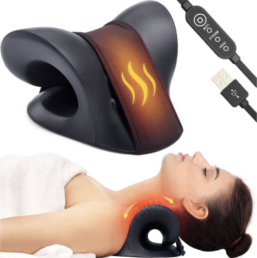 FYNX Professionele Nekstretcher met warmte element Nekmassage Massagekussen Nekmassage Apparaat