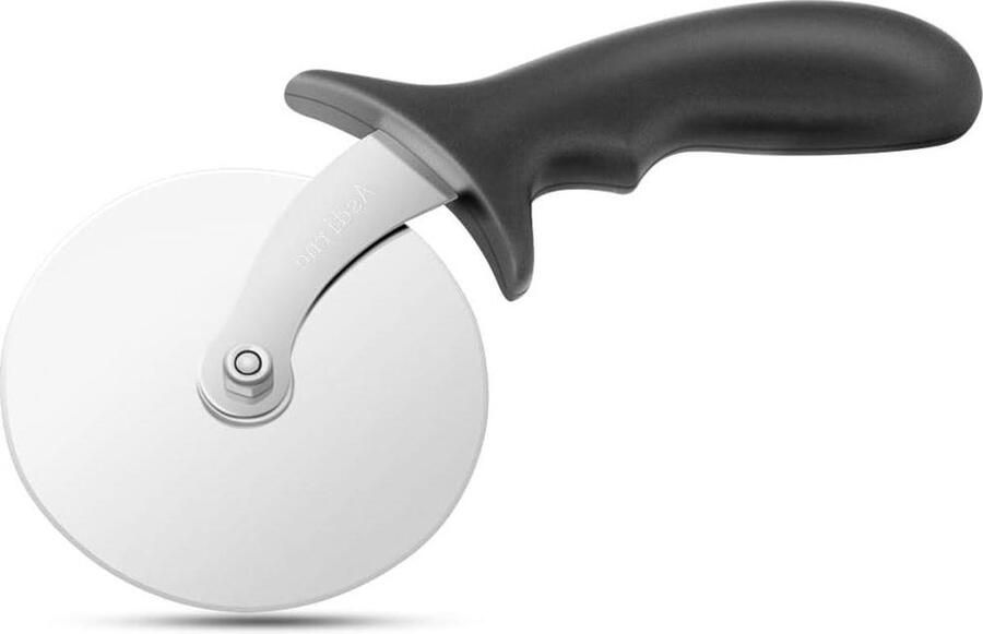 Professionele Pizzasnijder Roestvrijstalen Lemmet en Plastic Handvat Antislip Ergonomisch Ontwerp Zwart pizzasnijder
