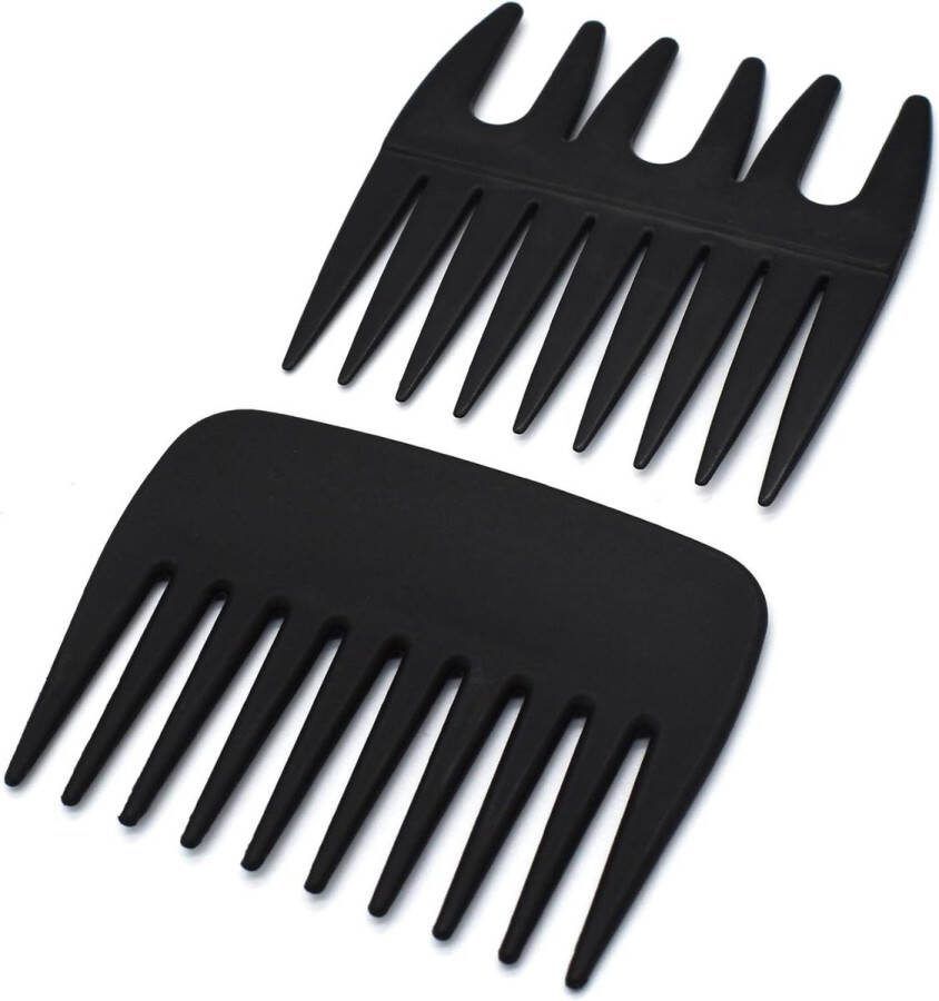 Professionele Pompadour Streaker Afro haarkammen heren Slickback Styling Kam Brede Tand & Natte Pick Haar Baard Kam Antistatische Hittebestendige Kappers Douchekam Mannen Salon (AC)