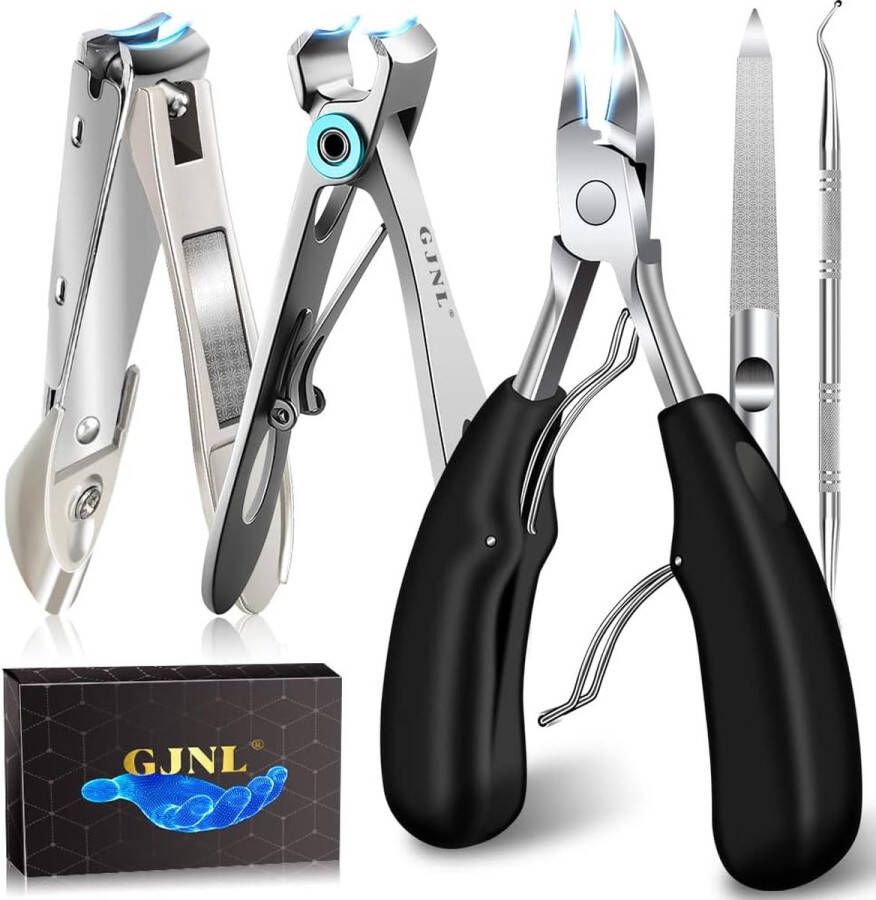 Professionele tiener nagel tang set nagelknipper tiener nagelknipper voor dikke nagels nagelknipper met nagelvanger tiener nagelknipper voor senioren sterke tienernagels