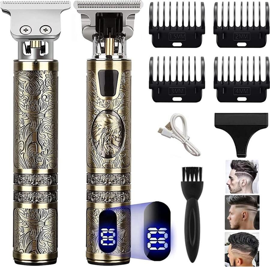 Professionele Tondeuse USB Oplaadbaar Scheerapparaat Baardtrimmer Waterdicht 200+ Minuten Gebruik