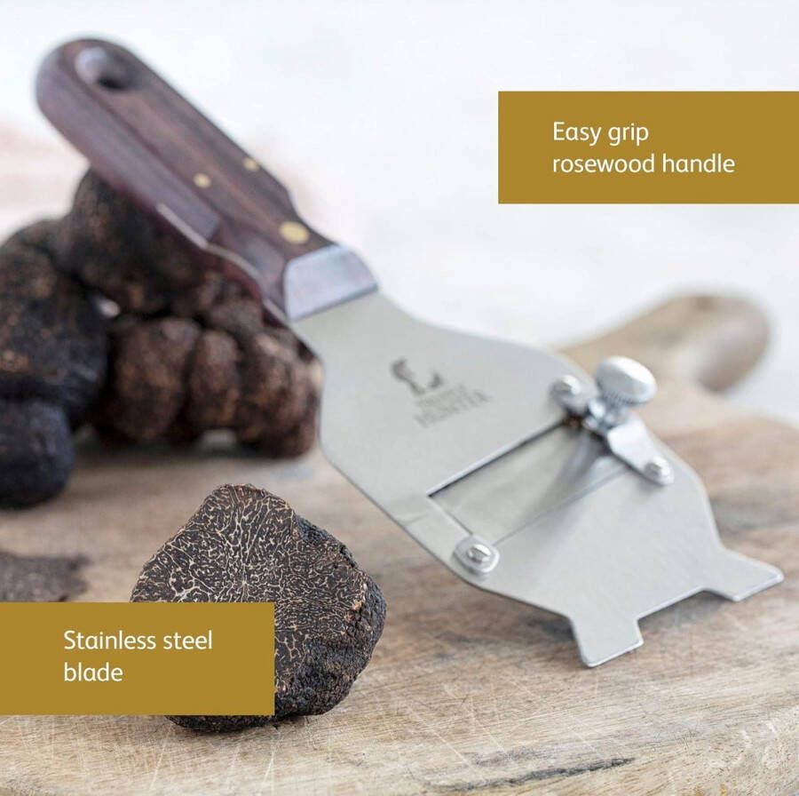Professionele truffelsnijder met palissandergreep verstelbaar lemmet van roestvrij staal gemaakt in Italië truffelsnijder voor truffels groenten knoflook chocolade paddenstoelen Cheese Slicer