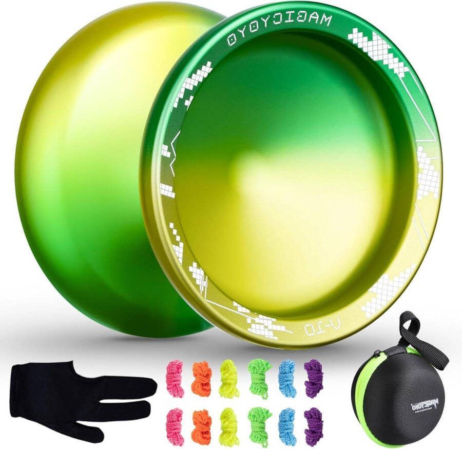 Professionele Unresponsive Yoyo V10 met stationair toerental trick jojo voor volwassenen metalen jojo vingerspin trucs 12 jojo koord +