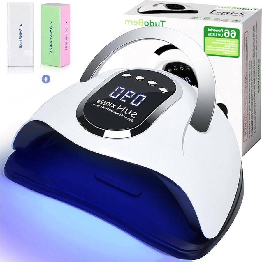 Professionele UV lamp 220 W met 66 lampen en timer voor led gel semi permanent nageldroger handvoeten Amerikaanse installatie