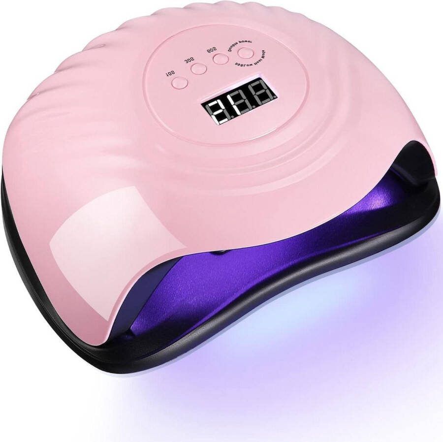 Professionele uv-lamp nageldroger sneldrogend 4 timer 36 leds lcd-display afneembare basis Playful-Pink