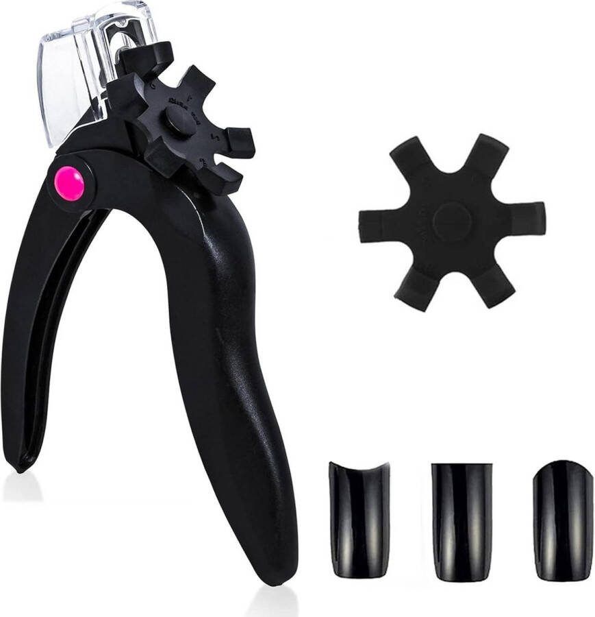 Professionele verstelbare acrylnagelknipper trimmer voor kunstnagels met draaiplateau zwart