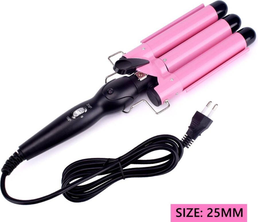MULTIMARKT Professionele Wafeltang 25mm – Signature Curls Edition – Waver – Golvenkrultang – Wave Krultang – Beach Waves