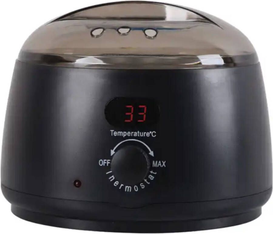 Professionele Waxverwarmer-Wax Apparaat Ontharing- Harsontharingsapparaat-Hars Apparaat-Wax Heater- Inclusief Wax Beans- Spatels-Zwarte Wax Heater-Zwart