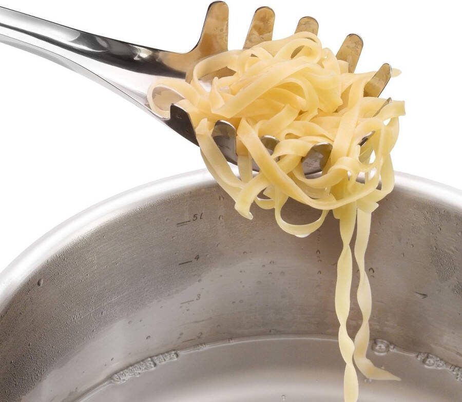 Profi Plus knoflookpers 17 5 cm Cromargan roestvrij staal deels gematteerd vaatwasmachinebestendig & Profi Plus spaghettilepel 32 cm Cromargan roestvrij staal deels gematteerd