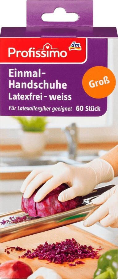 Profissimo Latex vrij Wegwerp Handschoenen Wit Poedervrij Maat L (Large) 60 stuks