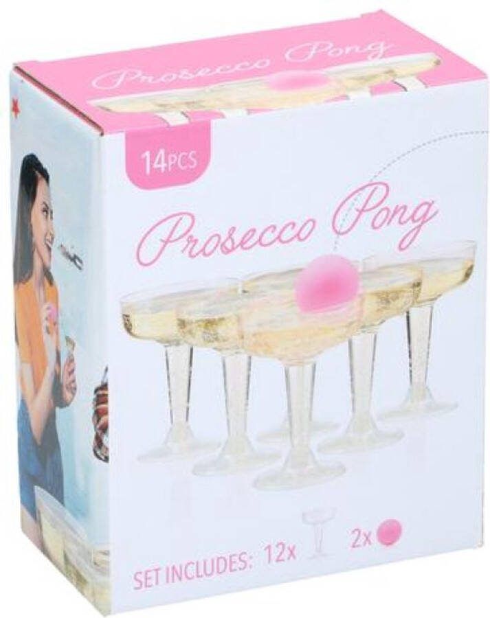 Prosecco Pong 14-delig Beerpong voor vrouwen Bierpong Drankspel Drank Spelletjes