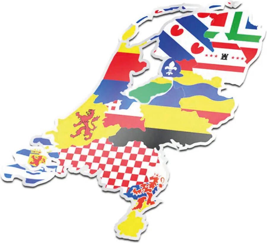 Provincie sticker Nederland compleet Set van 2 Stickers 15 cm hoog