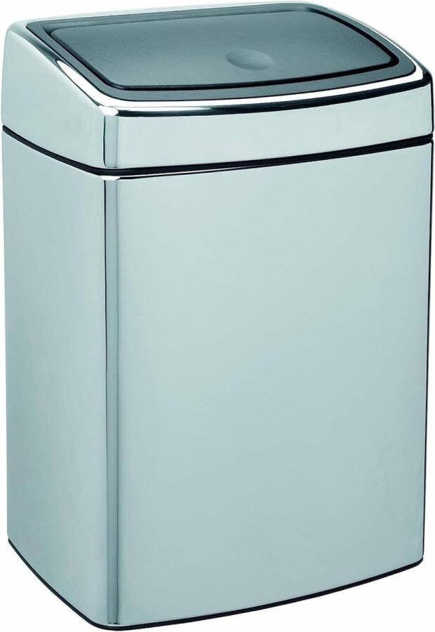 Prullenbak 10L Kunststof Binnenemmer Brilliant Steel Touch Bin