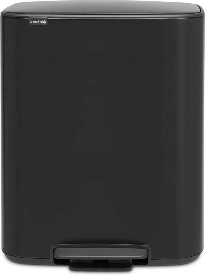 Prullenbak Kunststof Binnenemmer Matt Black 60L Bo vuilnisbak 60 liter