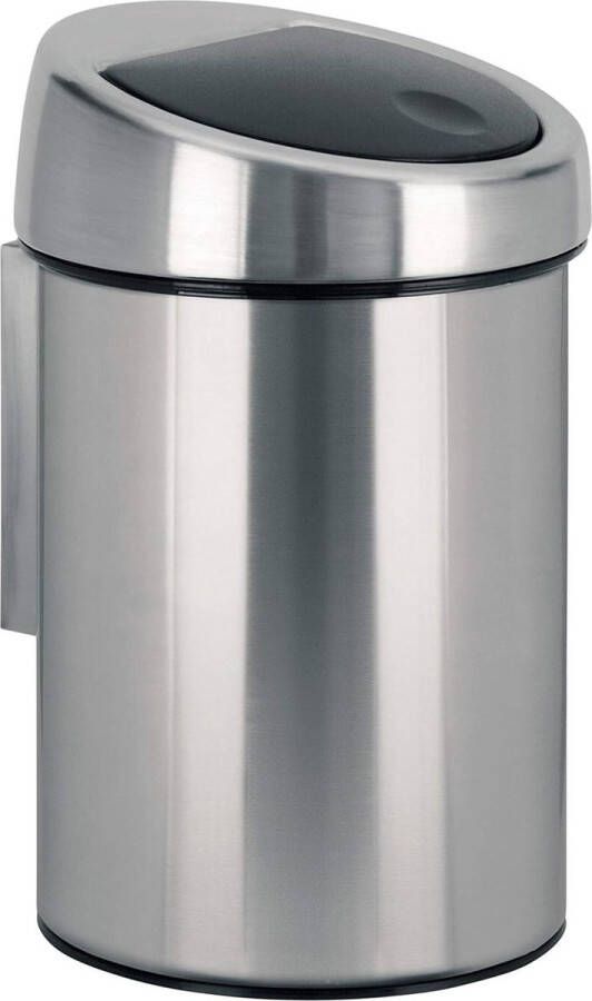Prullenbak Kunststof Binnenemmer Matt Steel Fingerprint Proof 3 Liter Touch Bin