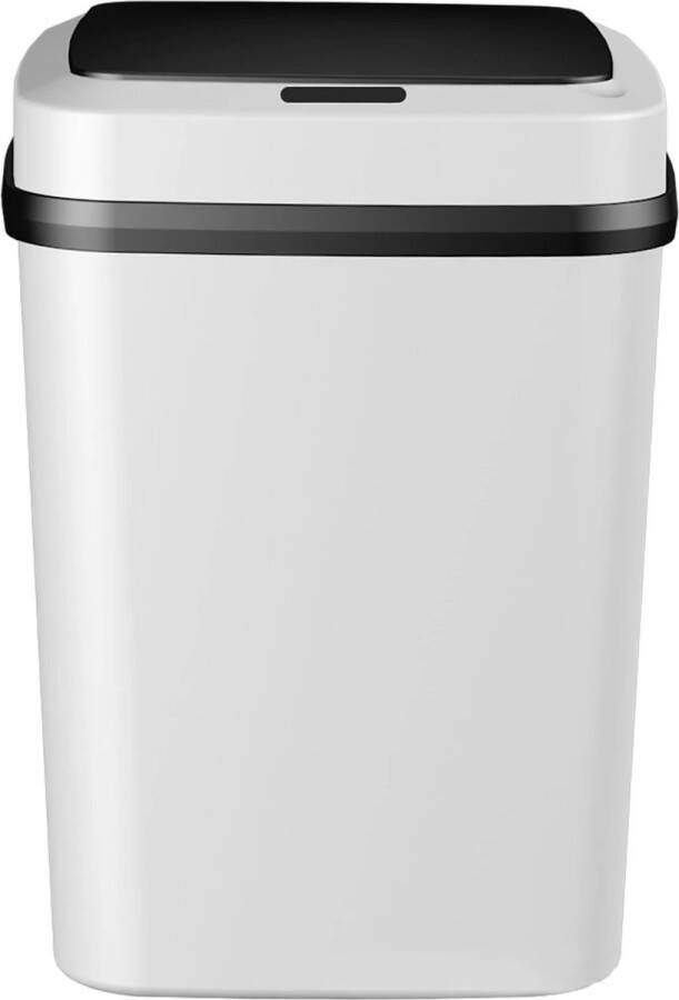 Prullenbak met sensor 13L Sensor prullenbak Kleine prullenbak Badkamer Slaapkamer AA batterijen Wit