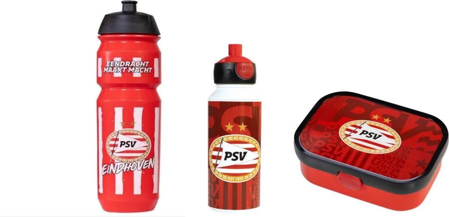 PSV Voordeelset Lunchbox Pop-up beker en Bidon