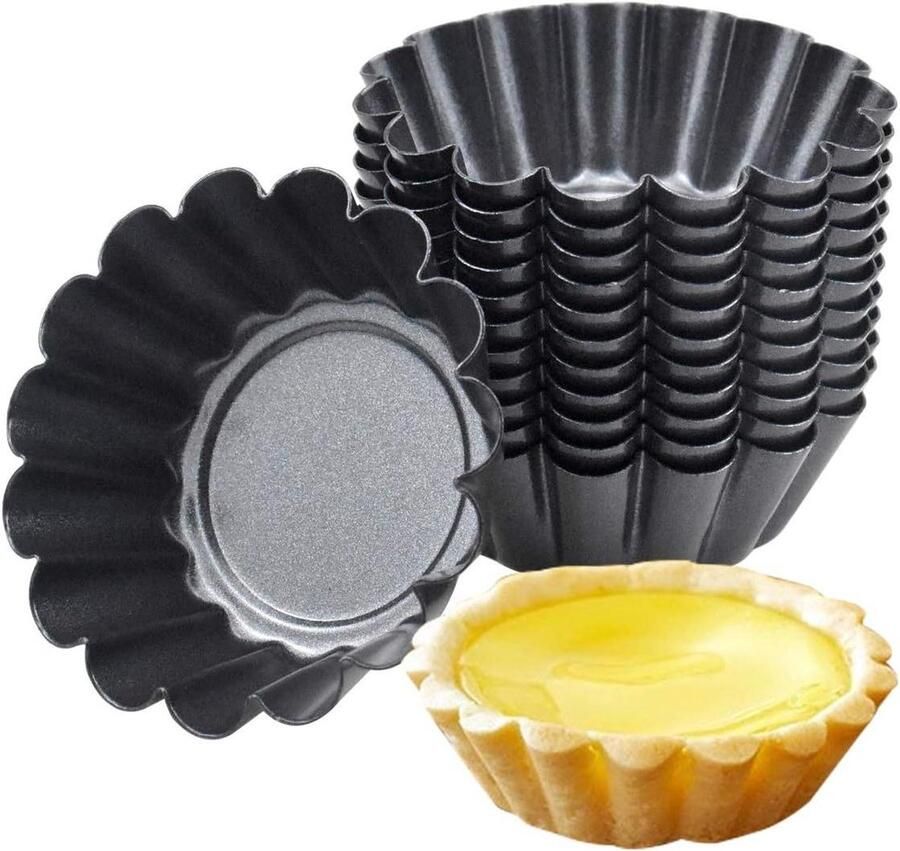 Puddingvorm Ei taartvorm Mini Cake Muffin Mallen Blikken Pannen anti-aanbak Cupcake Cakevormen Bakken koekvormen Keuken Herbruikbare Bakaccessoires puddingvorm