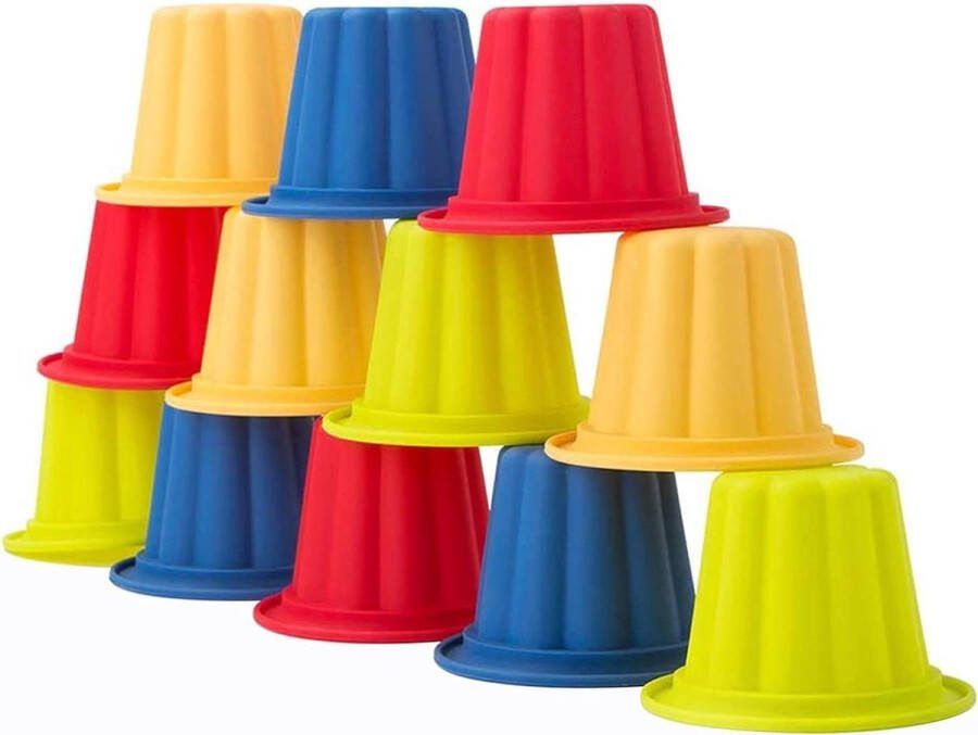 Puddingvorm Siliconen Jelly Mould voor pudding muffins cupcakes en andere lekkere desserts hoogwaardige kunststof taartvorm regenboogkleuren 8 cm 12 stuks puddingvorm