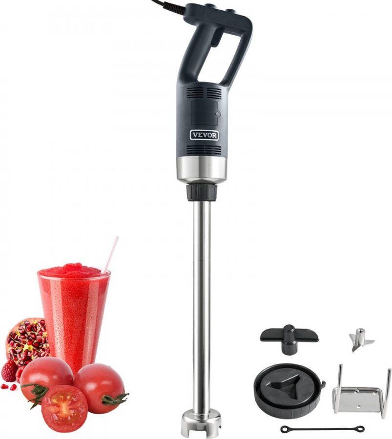 Puree Blender Elektrische staafmixer 750 W krachtige blender Verstelbare snelheden roestvrijstalen multifunctionele staafmixer 855 mm afneembare roerstaaf inclusief wandhaak en vervangende meskop