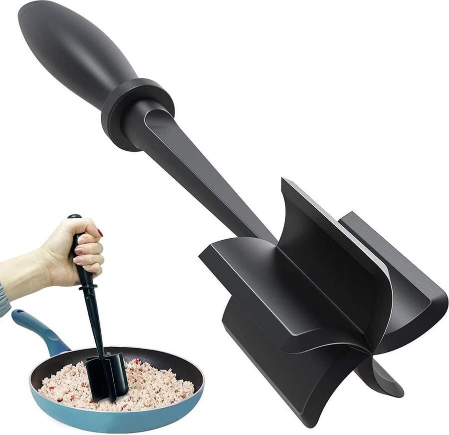 Purreestampers Keukenhulp aardappelstampers Vleesstamper Upgrade vleeshakselaar Meat Chopper Vleeshakmachine Hittebestendige vleesstamper voor gehakt pureestamper