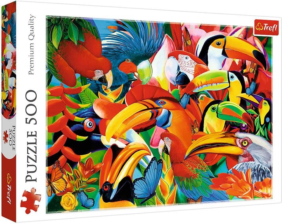 Puzzel 500 Stukjes Kleurrijke Vogels TREFL