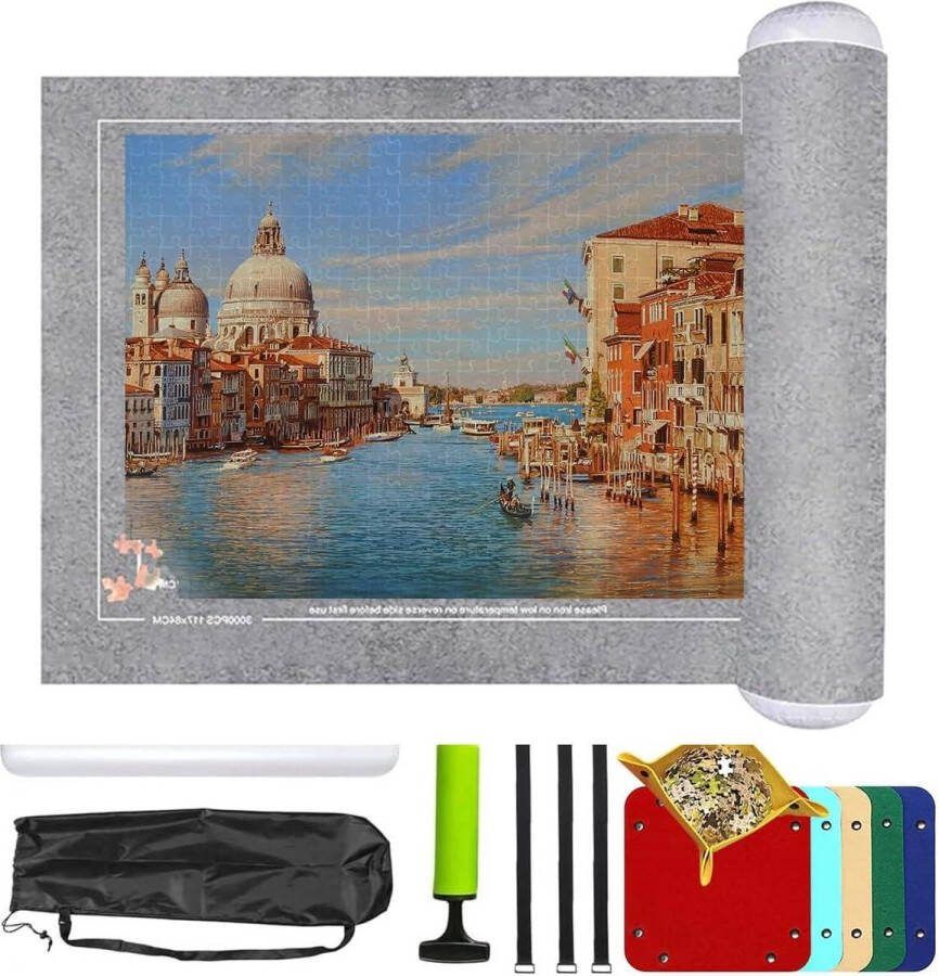 Puzzelmat 1500 stukjes draagbare puzzelrol oprolbare mat accessoires maximaal 1000 2000 3000 stukjes