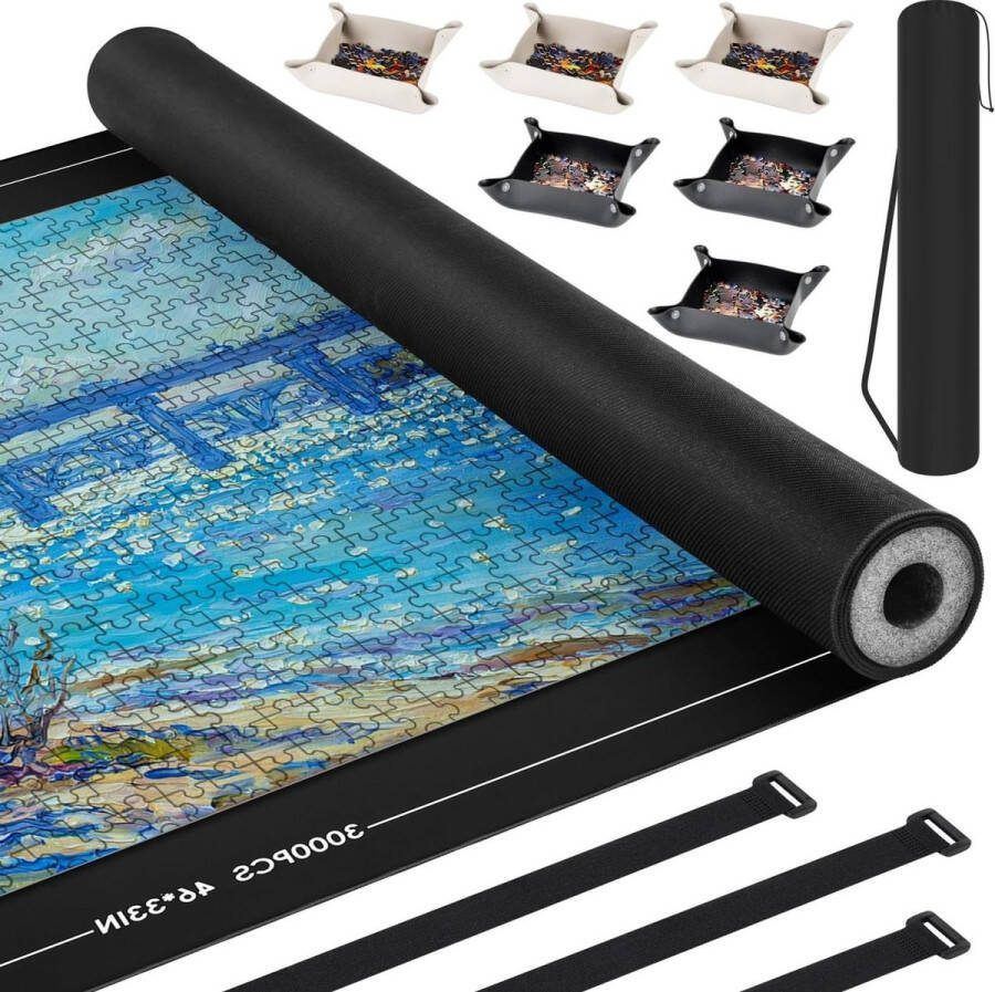 Puzzelmat 3000 stukjes 92 x 126 cm puzzel tapijt rol puzzelonderlegger