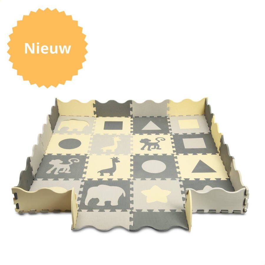 Daily Solutions Puzzelmat Baby Speelmat Foam Opvouwbaar Speelmat Baby Speelmat Grijs