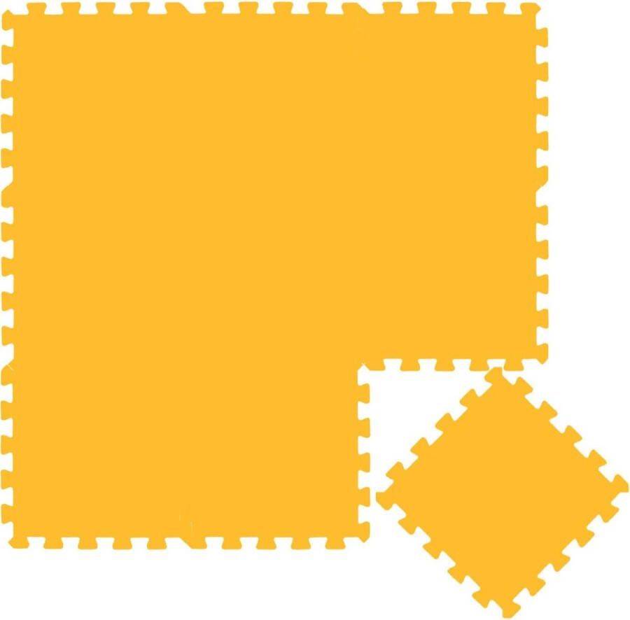 Puzzelmat van Foam – 30x30cm 9 Delig – Vlo – Speelmat voor Baby s en Kinderen – Geel