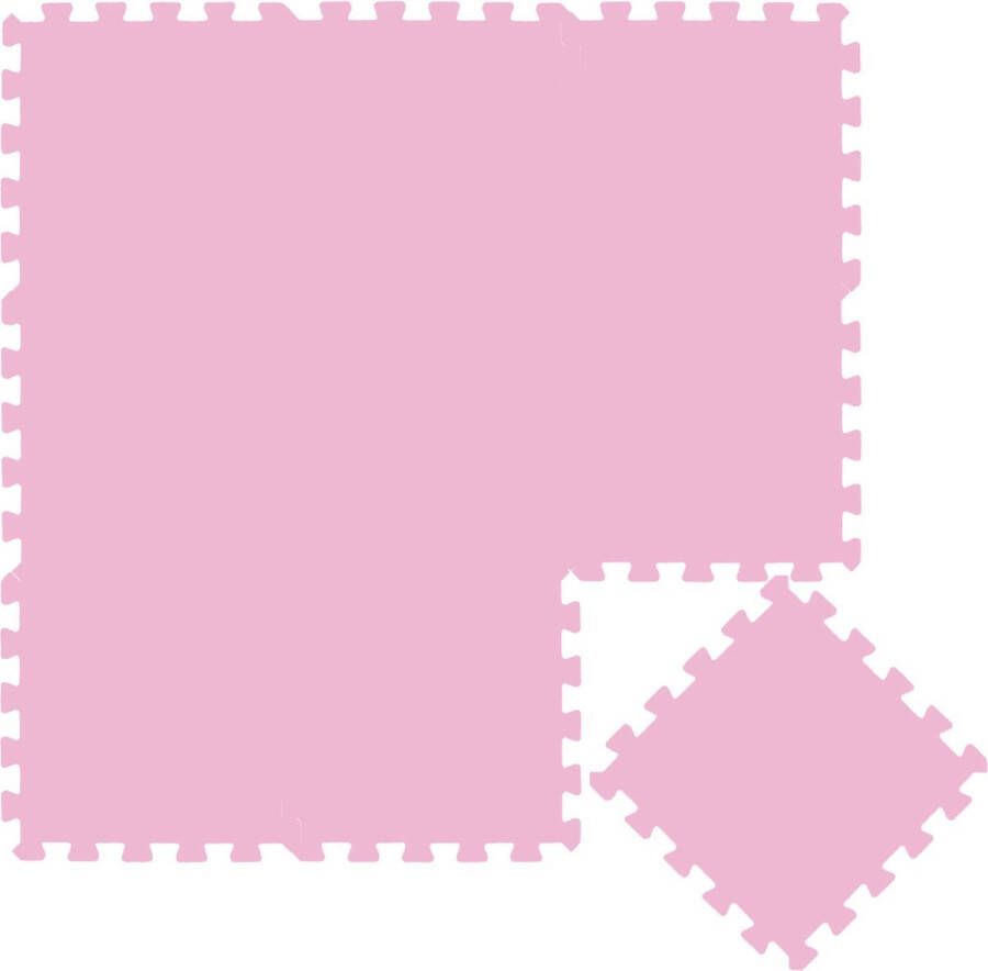 Puzzelmat van Foam – 30x30cm 9 Delig – Vlo – Speelmat voor Baby s en Kinderen – Roze